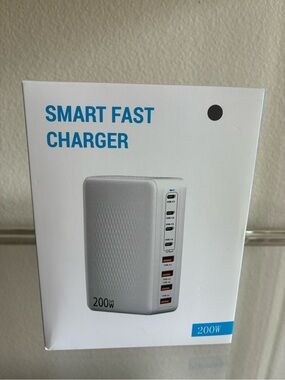 *NIB* 200W GaN USB C Charger Block 8 Port Charging Station Cube